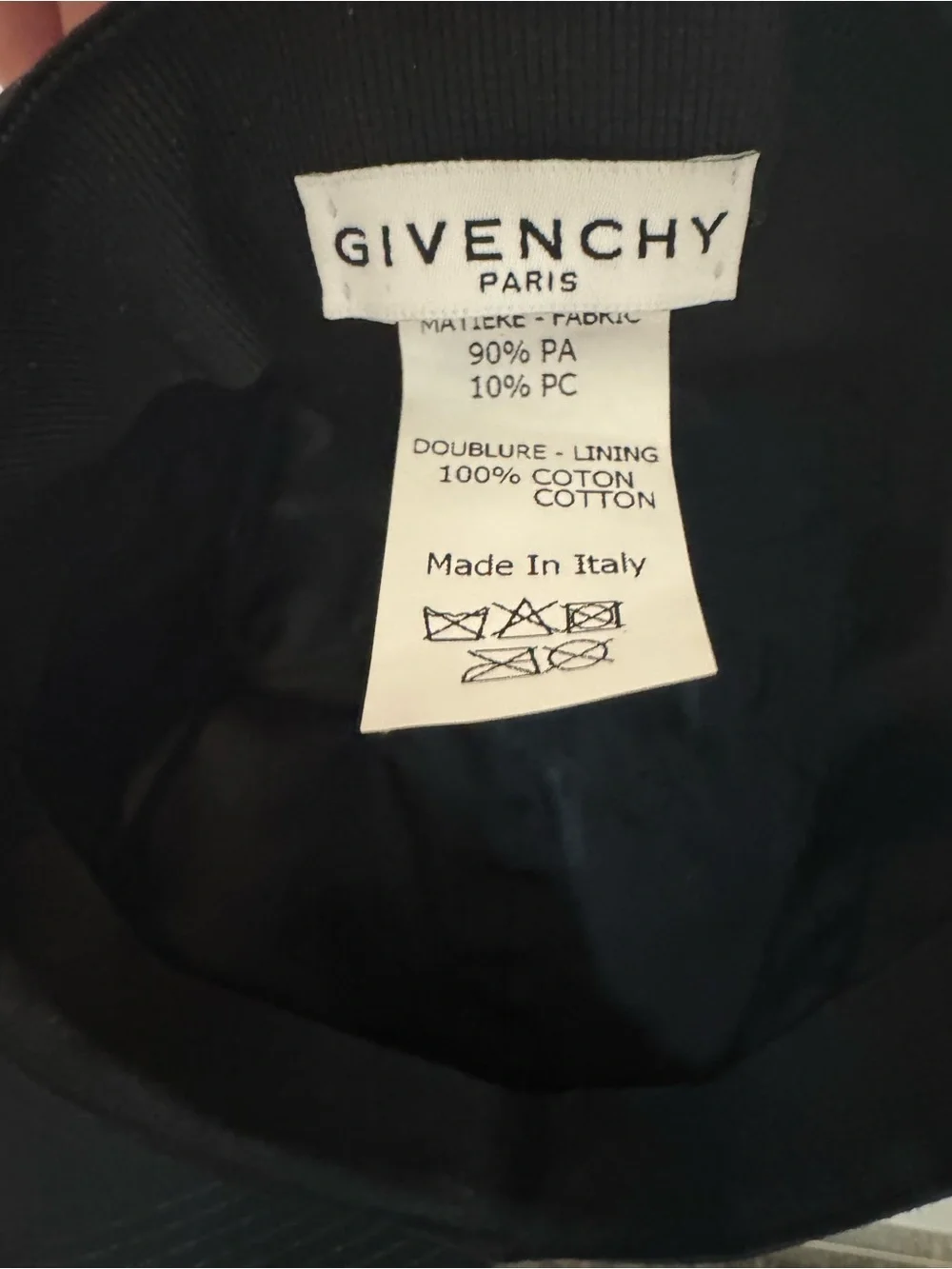 Givenchy Black Logo 'Paris' Sports Cap